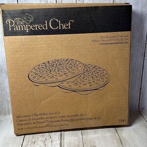 The Pampered Chef Microwave‎ Chip Maker Set of 2 NEW